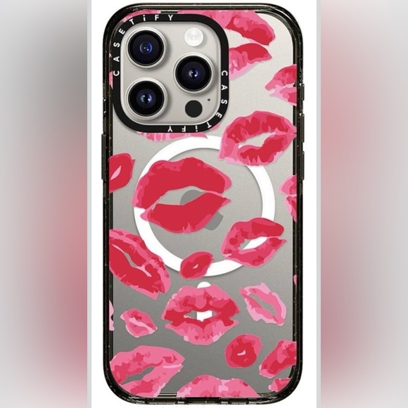 Casetify iPhone 15 Pro Case - Pink Lip Design - Picture 2 of 2